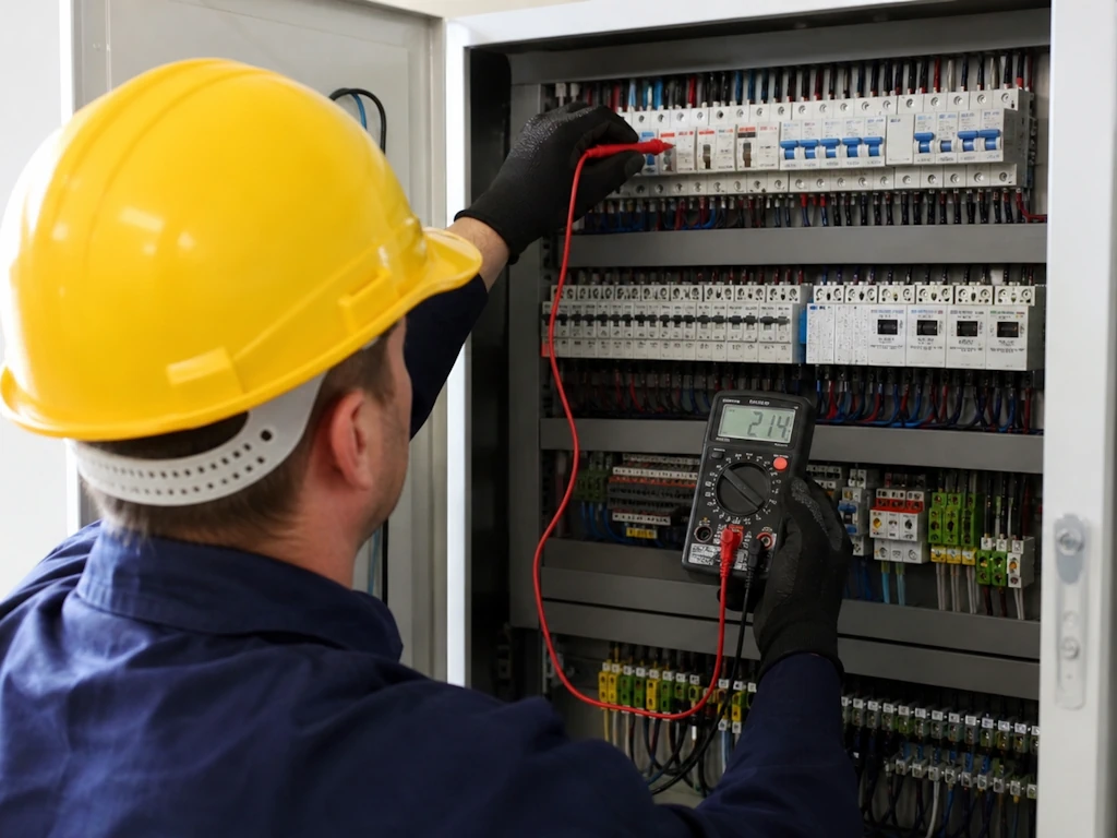 Pomiary elektryczne instalacji w rozdzielnicy obiektu